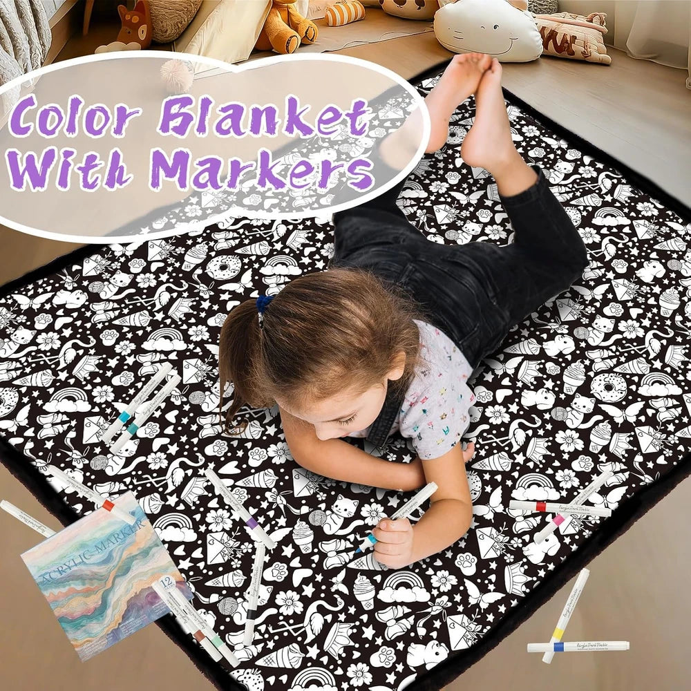 DIY Cozy Coloring Blanket Kit
